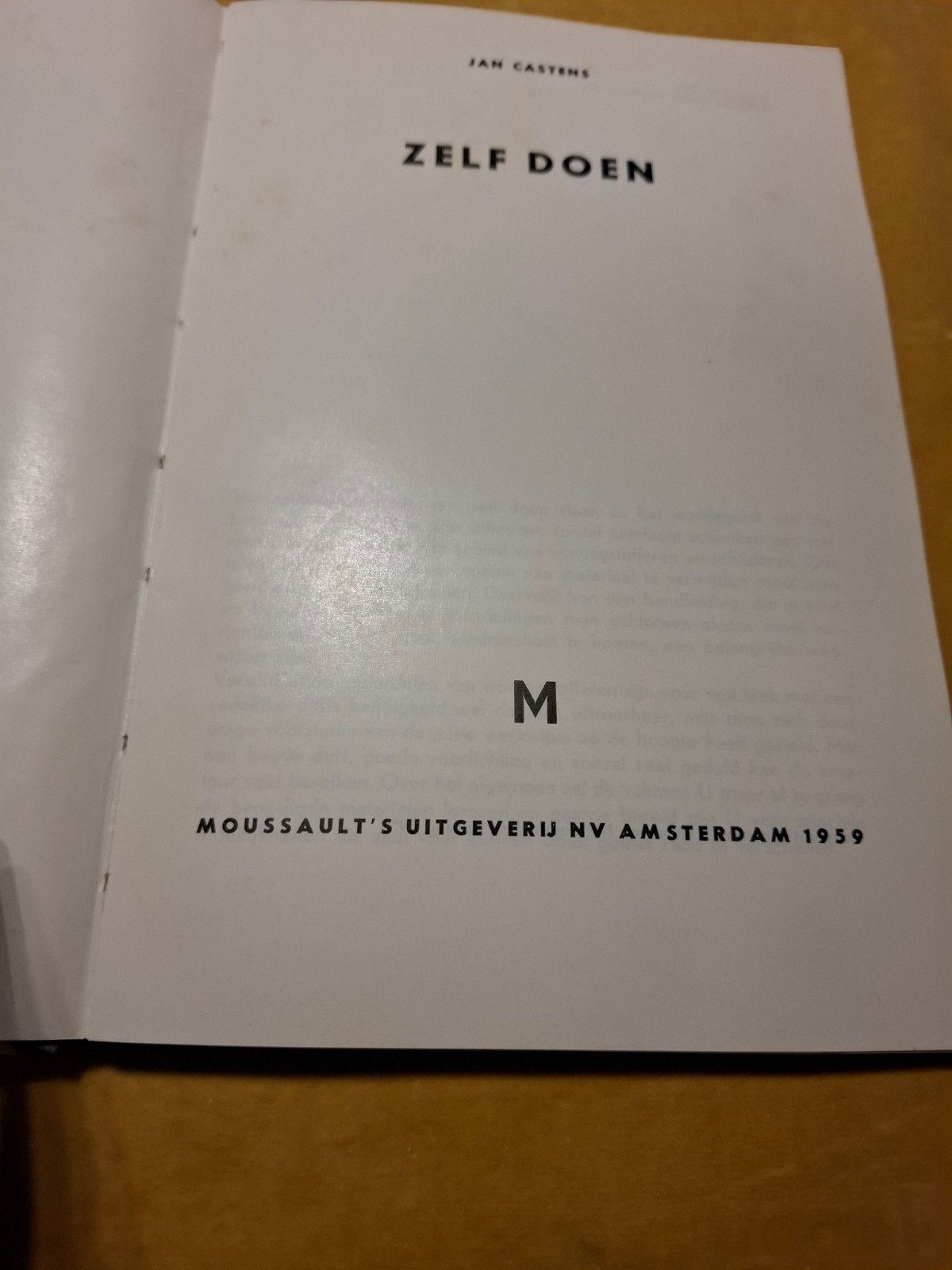 Zelf Doen - Jan Castens (1959) - Moussault's Uitgeverij, Boeken, Ophalen of Verzenden, Gelezen, Overige onderwerpen, Jan Castens