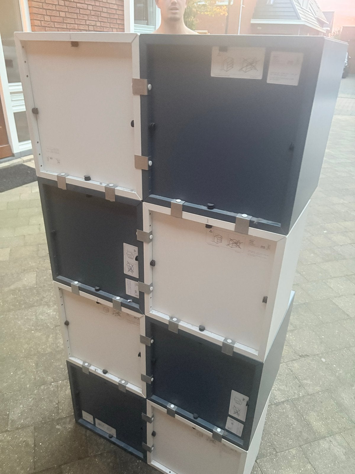 IKEA KALLAX Kast - Wit en Blauw (8 vakken), Ophalen of Verzenden, Zo goed als nieuw