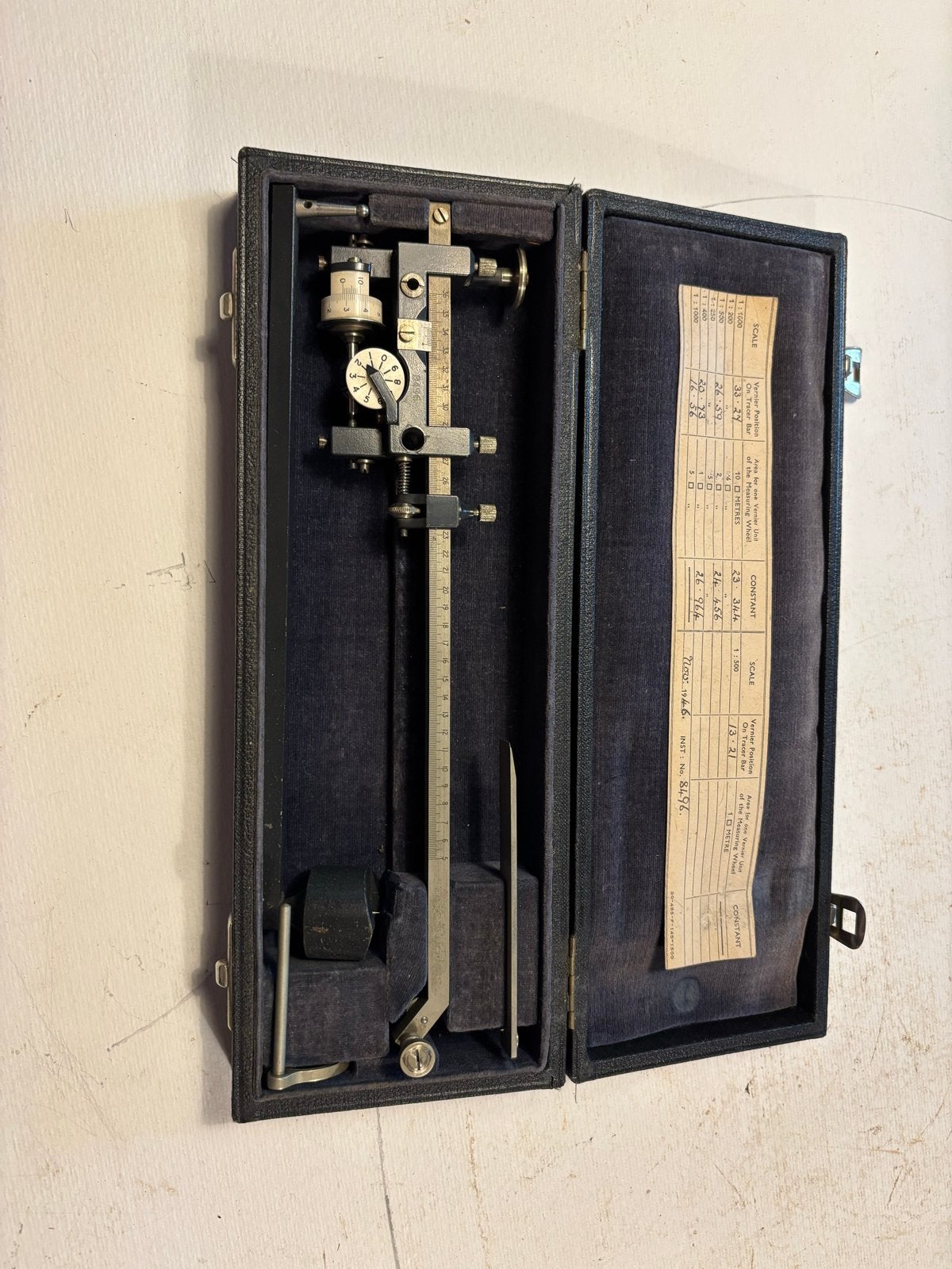 Antieke Planimeter in originele koffer, Antiek en Kunst, Ophalen of Verzenden