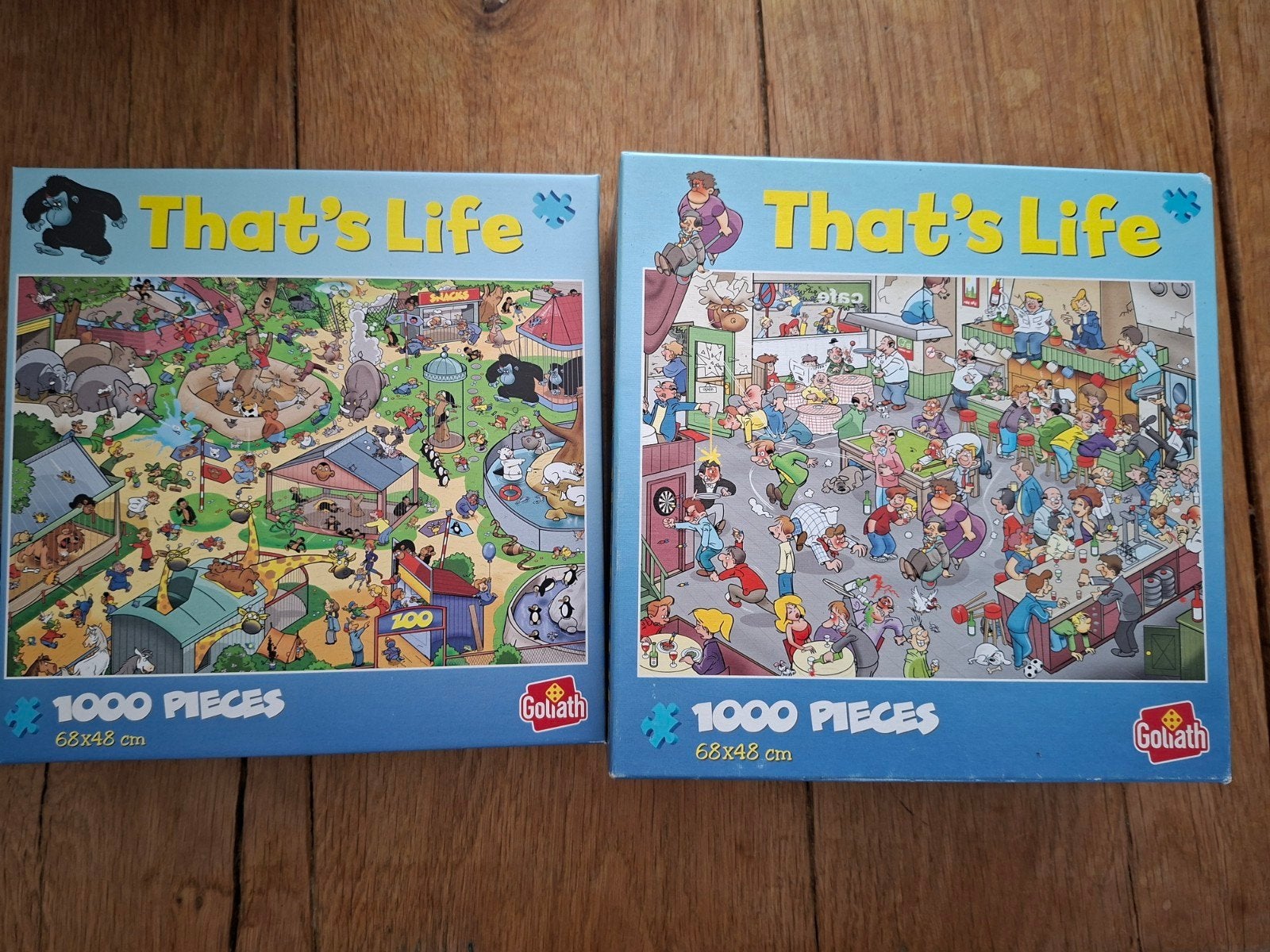 2 keer that's life puzzel, Ophalen, 500 t/m 1500 stukjes, Zo goed als nieuw