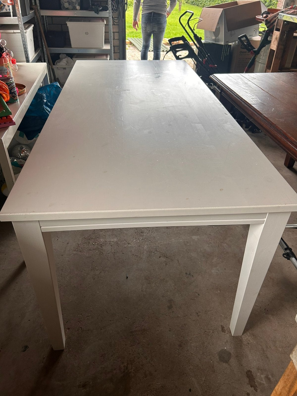 Houten tafel wit, Ophalen, Rechthoekig, 50 tot 100 cm