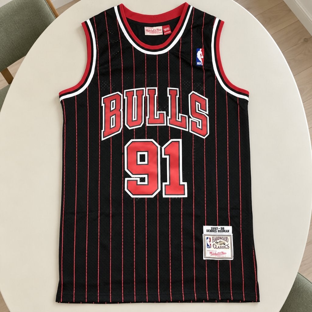Dennis Rodman Chicago Bulls 91 basketbalshirt zwart L/XL, Ophalen of Verzenden, Nieuw, Kleding