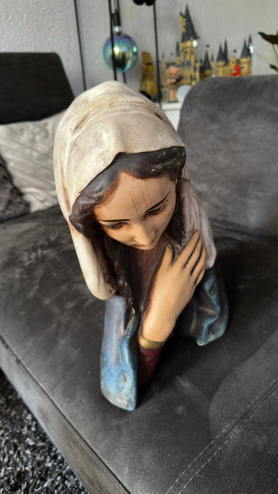 Maria beeld buste, Antiek en Kunst, Antiek | Religie, Ophalen of Verzenden