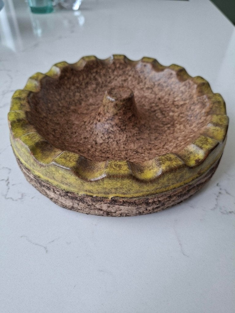 vintage keramiek asbak schaaltje Strehla fat lava brutalisme, Antiek en Kunst, Antiek | Keramiek en Aardewerk, Ophalen of Verzenden