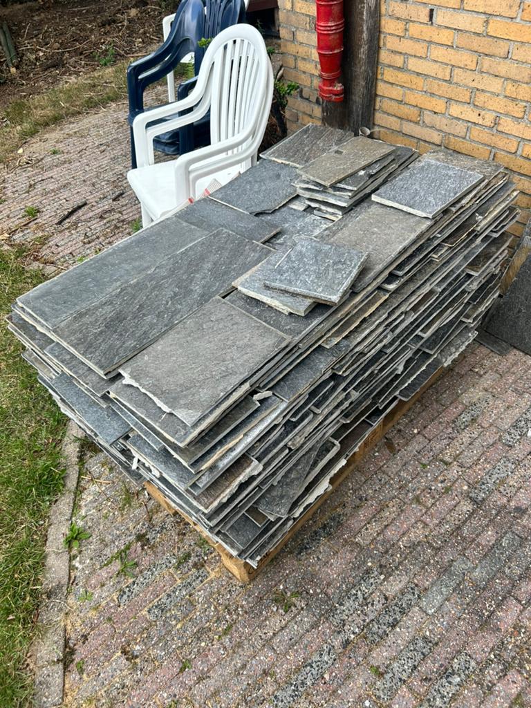 Pallet Noorse leisteen tegels, Ophalen, Gebruikt, Noorse leisteen, Overige typen