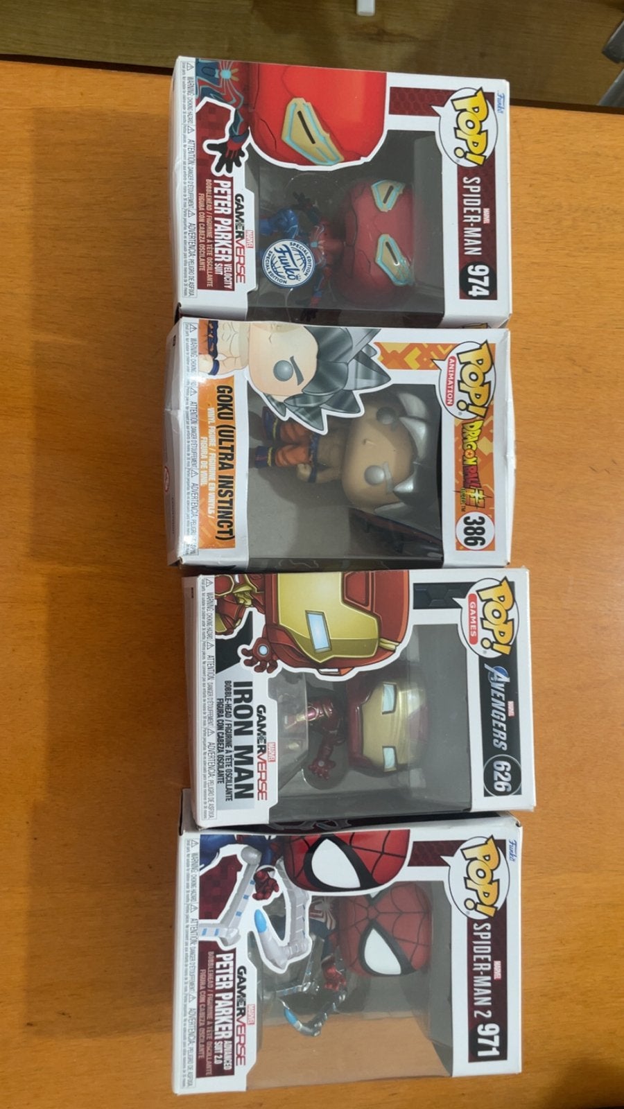 Funko Pop! Collectie: Spider-Man, Iron Man & Goku, Verzamelen, Ophalen of Verzenden, Zo goed als nieuw