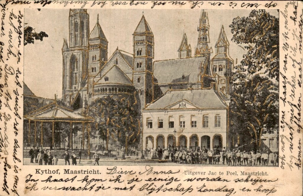 Maastricht - Kythof - Plein, Ophalen of Verzenden, Voor 1920, Gelopen, Limburg
