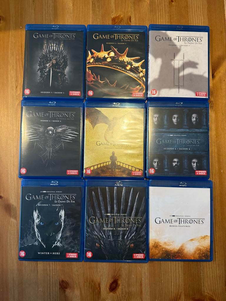 Game of Thrones Complete Serie (Seizoen 1-8) Blu-ray Boxset, Cd's en Dvd's, Blu-ray, Verzenden, ., Boxset, Zo goed als nieuw