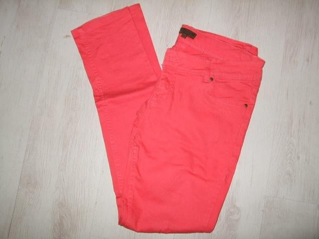 zgan oranje-rode stretch broek van Mar Collection mt 40, Kleding | Dames, Maat 38/40 (M), Oranje, Ophalen of Verzenden, Zo goed als nieuw