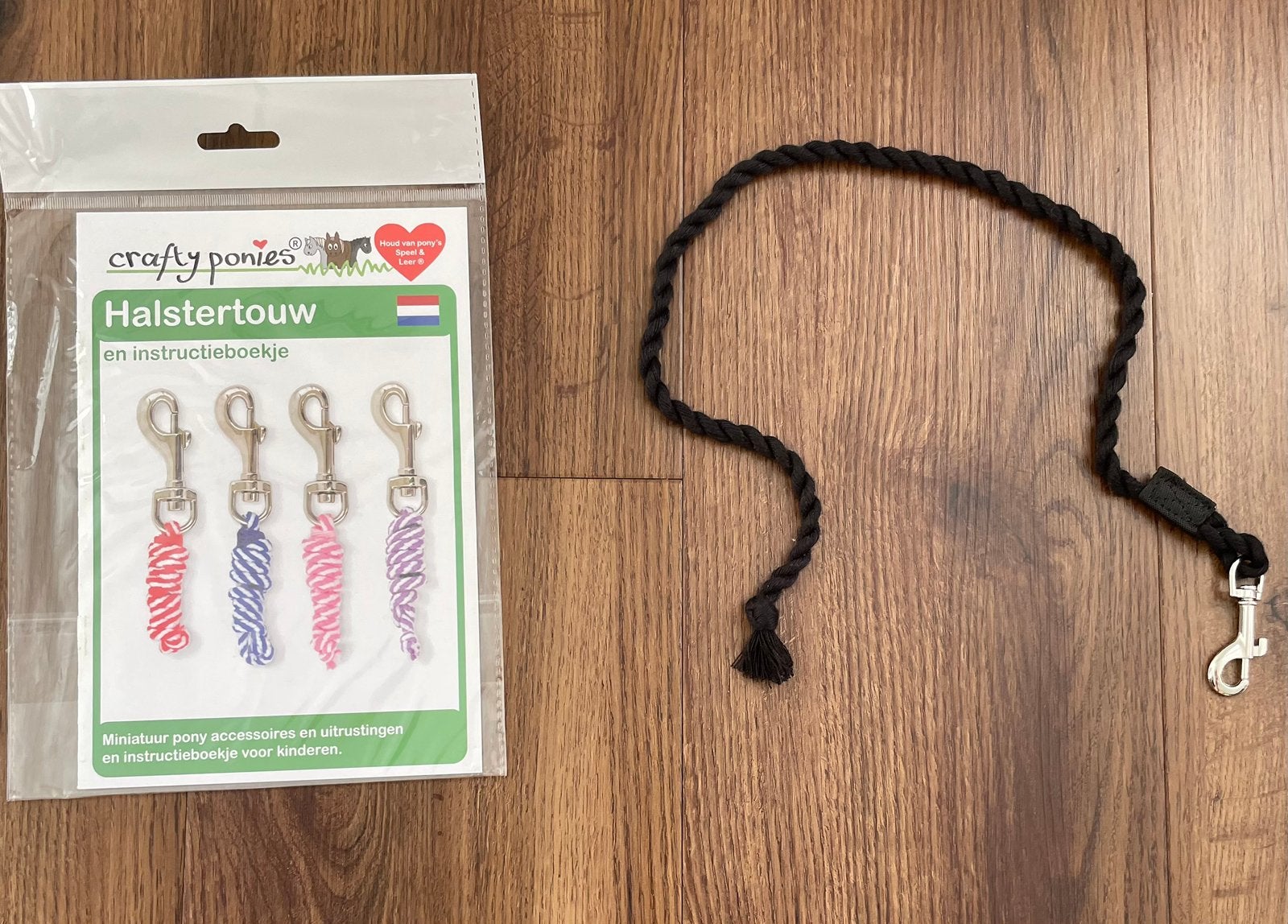 Crafty Ponies halstertouw Zwart zgan, Ophalen of Verzenden, Zo goed als nieuw, Jongen of Meisje