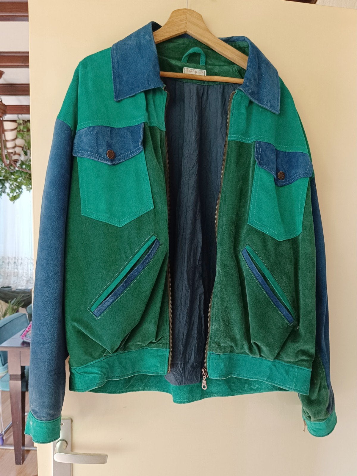 Unieke Suède Heren jas mt L, Ophalen of Verzenden, Maat 52/54 (L), Bruin
