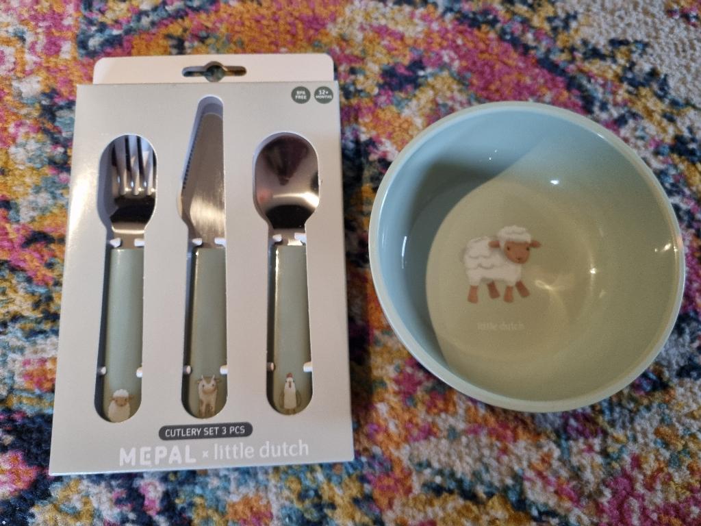 Little Dutch set bestek en schaal NIEUW, Ophalen of Verzenden, Nieuw, Overige typen