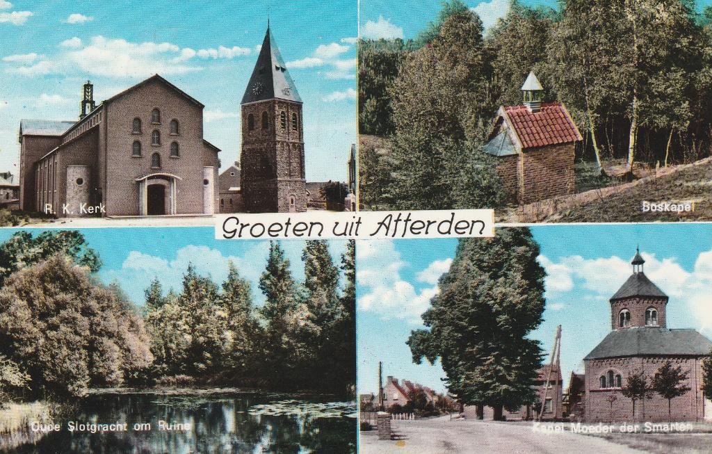 Groeten uit Afferden 1972, Ophalen of Verzenden, 1960 tot 1980, Gelopen, Limburg