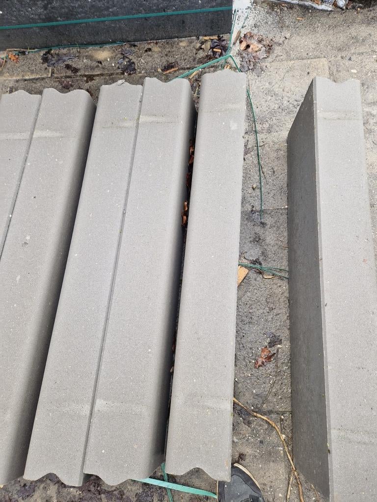 Betonbanden 13x15x25x100 grijs, Ophalen, Overige typen, Nieuw, Minder dan 5 m²