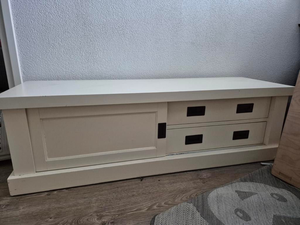 Tv meubel, Ophalen, Gebruikt, 100 tot 150 cm, Landelijk