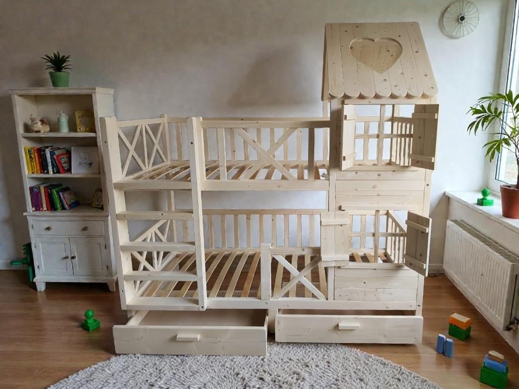stapelbed /hoogslaper op maat VOLGENS JE EIGEN IDEE!, 85 tot 100 cm, Lattenbodem, Nieuw, Ophalen of Verzenden
