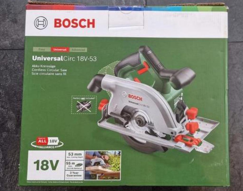 Universal circ 18V-53, Doe-het-zelf en Verbouw, Gereedschap | Zaagmachines, Ophalen, Decoupeerzaag, Zo goed als nieuw, 30 tot 70 mm