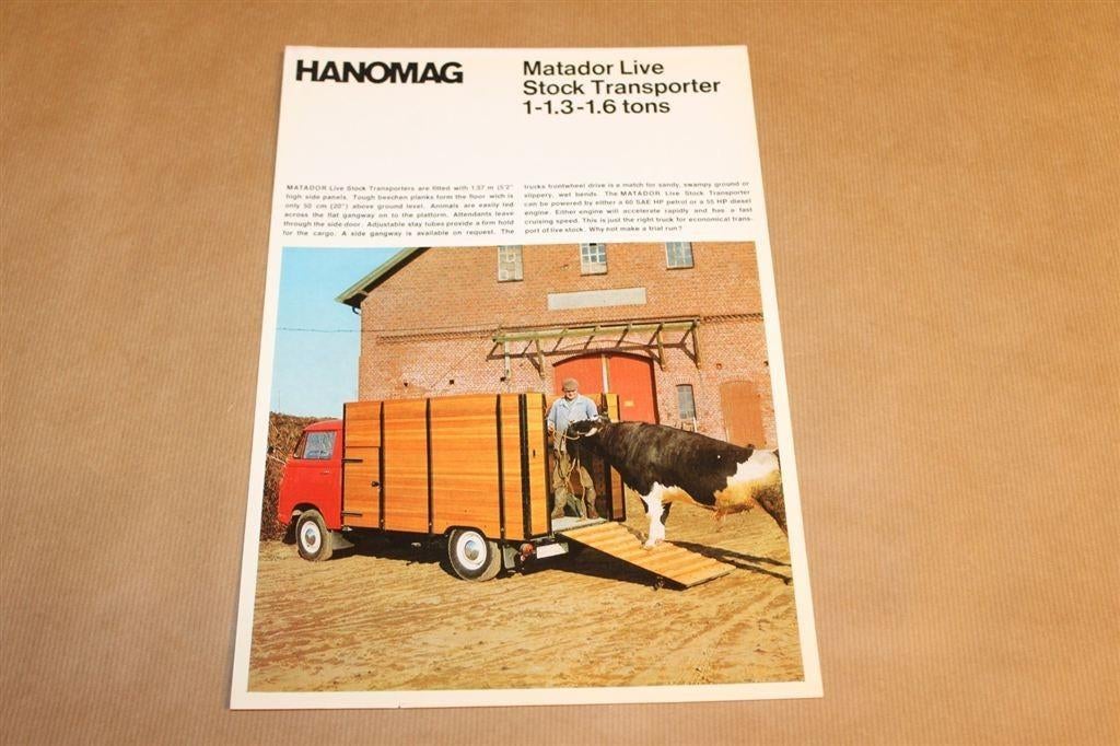 Zeldzame folder - Hanomag Stock Transporter - 1965, Ophalen of Verzenden, Zo goed als nieuw, Tractor en Landbouw