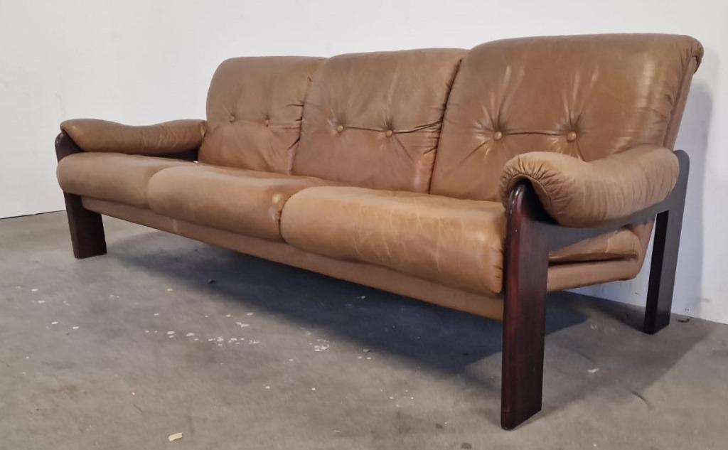Deens design lederen bank, Ophalen of Verzenden