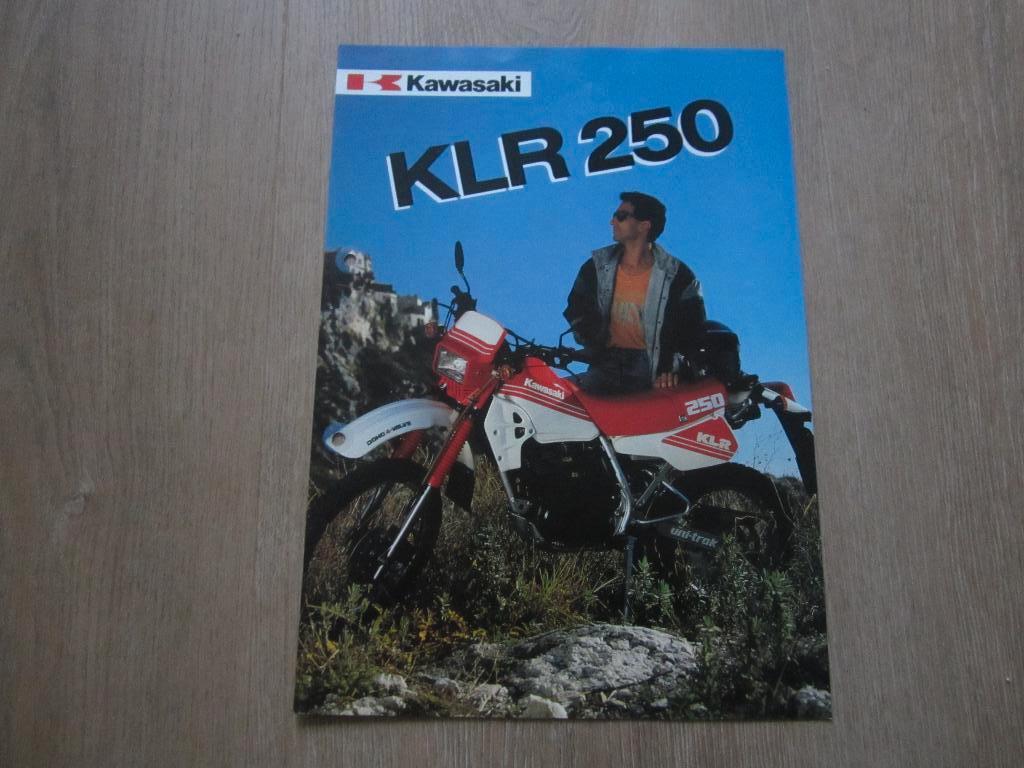 Kawasaki KLR 250 brochure folder 1989 ?, Motoren, Handleidingen en Instructieboekjes, Ophalen of Verzenden, Kawasaki