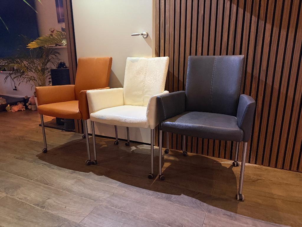 Xooon (Eet) Stoelen, 6 stuks, Ophalen, Overige kleuren, Leer, Xooon