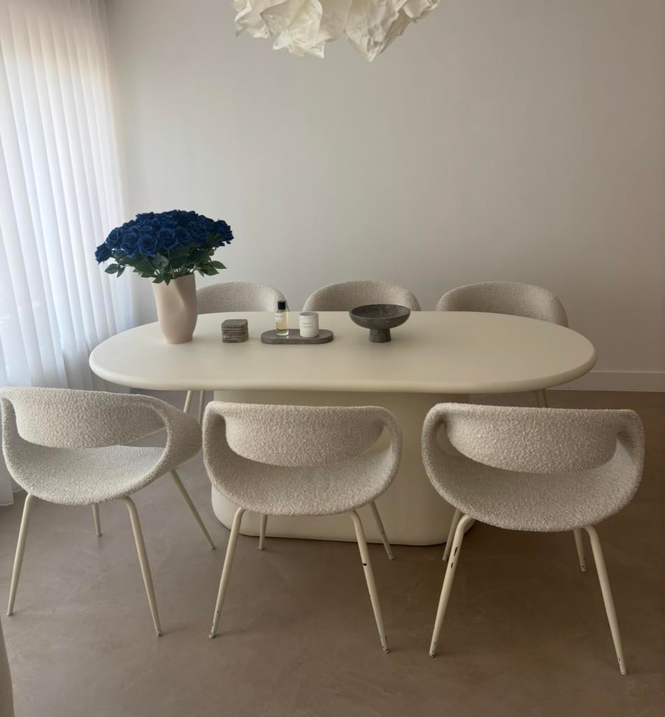 Japandi Eettafel Beige - Stijlvol en Minimalistisch, Huis en Inrichting, Tafels | Eettafels, Nieuw, 100 tot 150 cm, 150 tot 200 cm