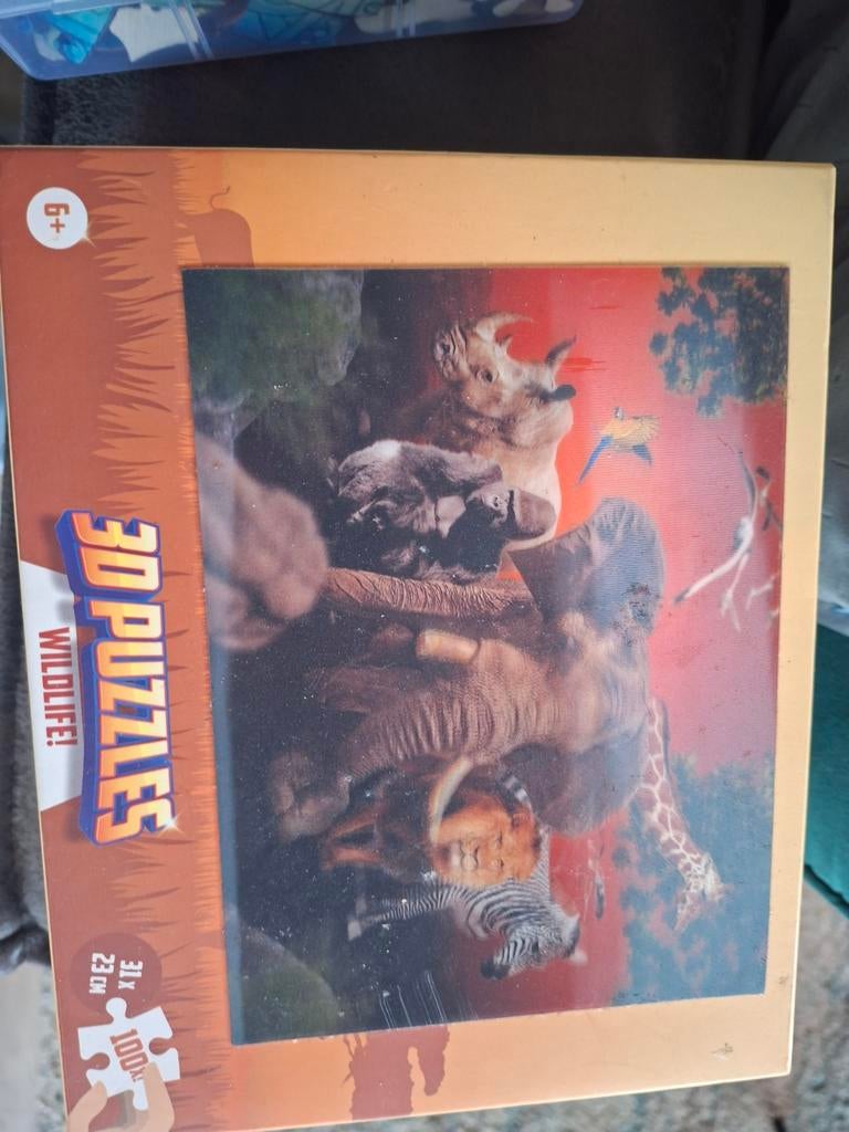 3D Wildlife Puzzel - 100 stukjes, Ophalen of Verzenden, Minder dan 500 stukjes, Gebruikt, Legpuzzel