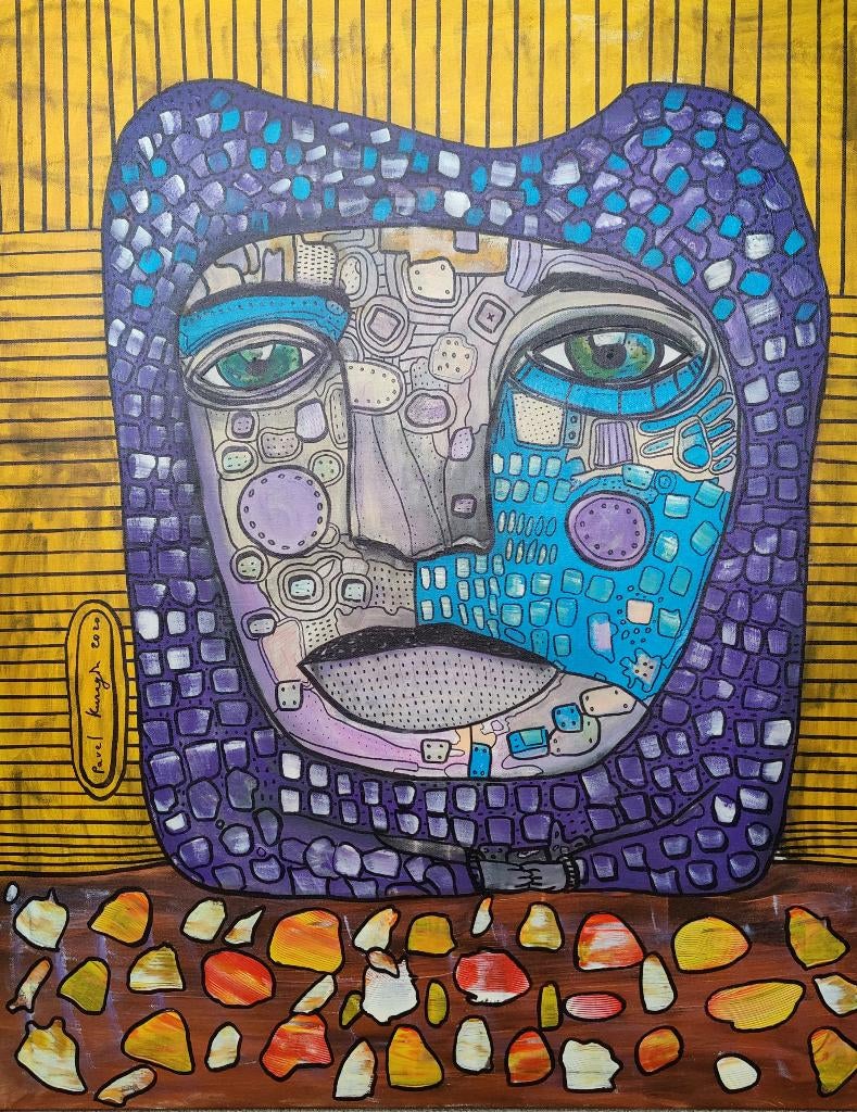 Pavel Kuragin – acryl op doek – 100x80 cm, Ophalen of Verzenden