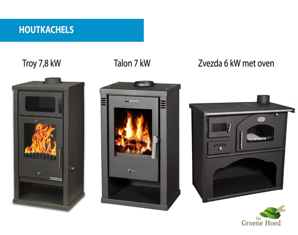 Houtkachels 7-8 kW (ev. met oven), Ophalen of Verzenden, Vrijstaand, Hout, Nieuw