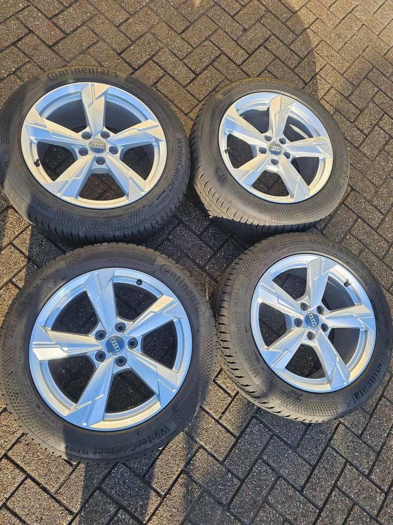 Audi Velgen met Winterbanden 225/55 R18, Ophalen of Verzenden, Gebruikt