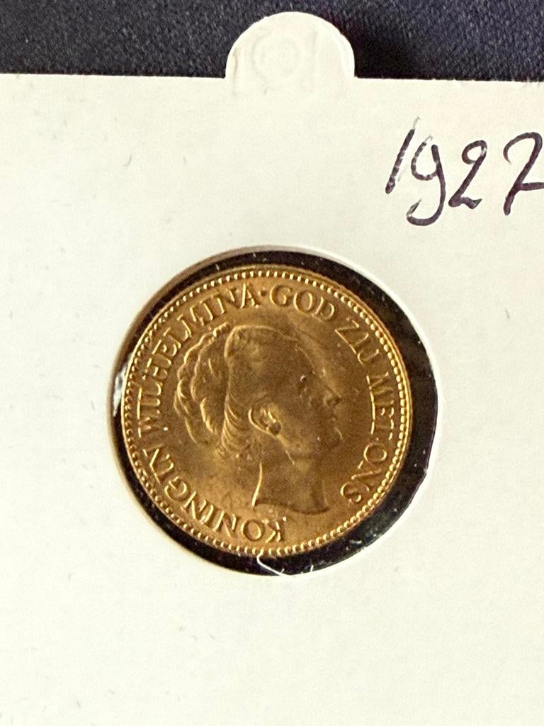 Gouden Tientje 1927, Postzegels en Munten, Koningin Wilhelmina, Losse munt, Goud, Overige waardes