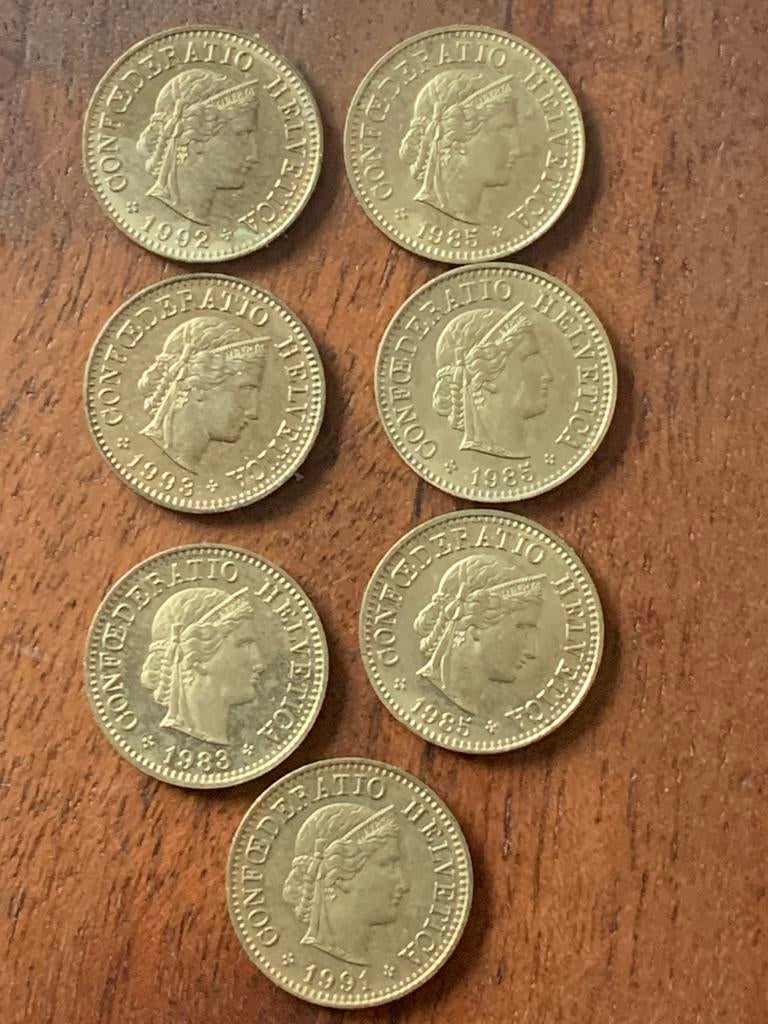 Zwitserland 5 rappen, Postzegels en Munten, Munten | Europa | Euromunten, Ophalen of Verzenden, Overige landen, 2 euro