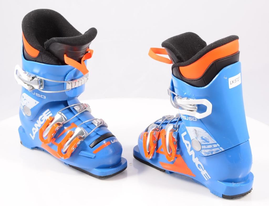 30 30,5 EU kinder skischoenen LANGE RSJ 50, Blue/orange, Overige merken, Gebruikt, 100 tot 140 cm, Schoenen
