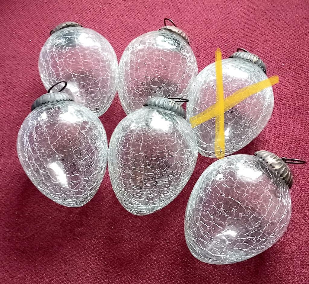 5 craquele glazen heksenballen, Ophalen of Verzenden