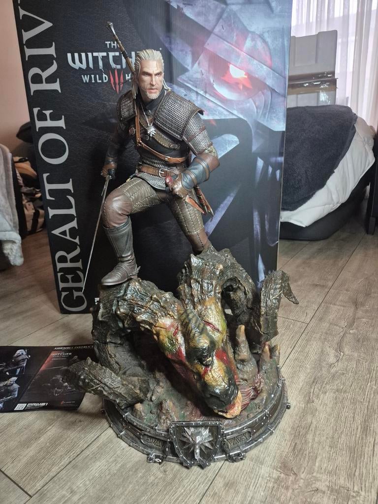 The Witcher 3 Geralt of Rivia Prime 1 Statue, Ophalen of Verzenden, Zo goed als nieuw
