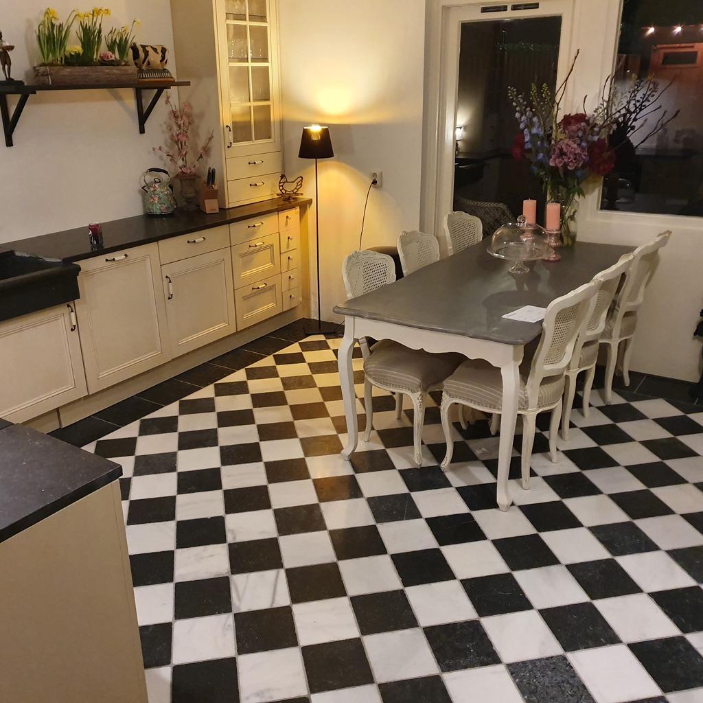 zwart wit marmer 20x20 cm tegels, Ophalen, Nieuw, 20 tot 40 cm, Minder dan 5 m²