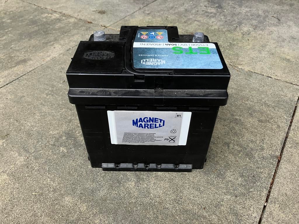 Accu Magneti Marelli ETS50R 12V 50Ah, Ophalen, Gebruikt, Fiat