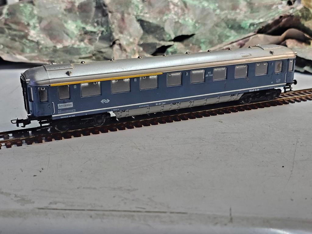 Fleischmann wagon Ns bolkop met verlichting, Gelijkstroom, Fleischmann, Wagon, Ophalen of Verzenden