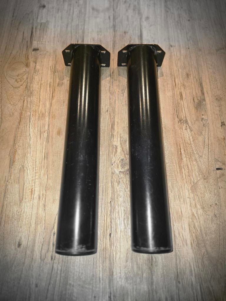 Tafelpoot set - Zwart metaal, Tafelpoot, Minder dan 50 cm, Gebruikt, 50 tot 100 cm