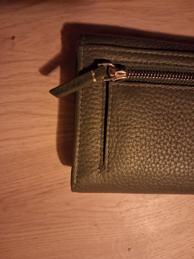 Portomonnee, Sieraden, Tassen en Uiterlijk, Portemonnees, Nieuw, Leer, Groen, Ophalen