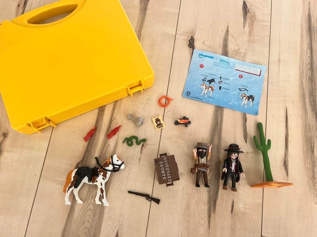 PLAYMOBIL 5608 Western - Meeneemkoffer Western set🤠🐎🌵🏜️, Ophalen of Verzenden, Zo goed als nieuw