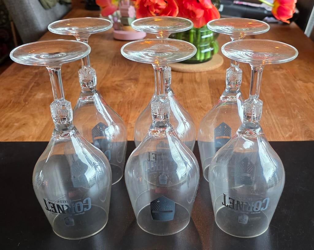 Cornet Bierglazen - 6 stuks, Ophalen, Zo goed als nieuw