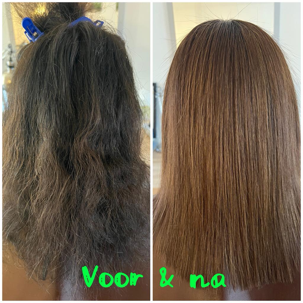 Keratine behandeling voor glad en glanzend haar, Sieraden, Tassen en Uiterlijk, Uiterlijk | Haarverzorging, Ophalen of Verzenden