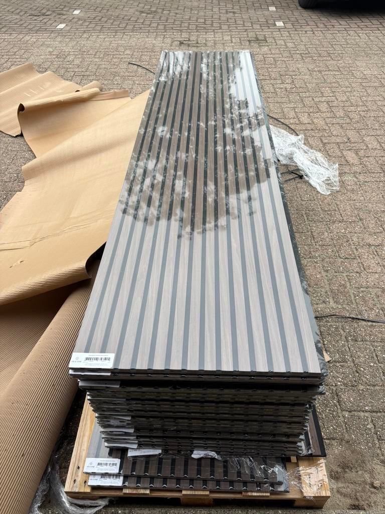 ACTIE!! Akupanel akoestische wandpanelen lattenwand met vilt, Ophalen, Nieuw, Overige materialen, Minder dan 20 mm
