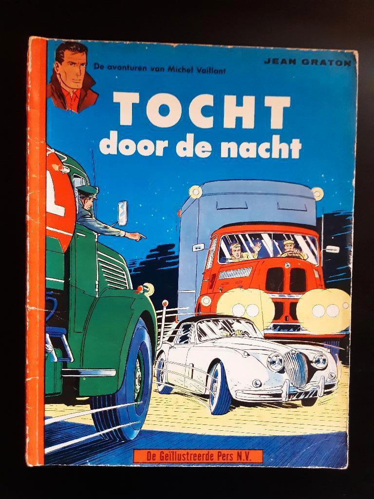 Michel Vaillant, Tocht door de nacht SC ,1963 in goede staat, Gelezen, Jean Graton, Eén stripboek, Ophalen of Verzenden