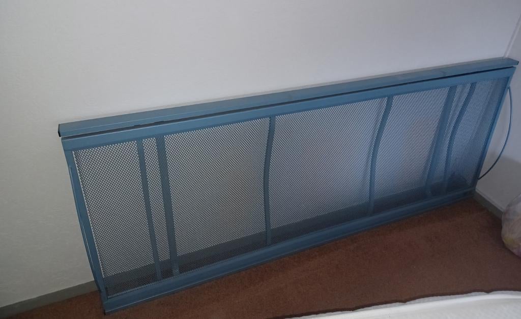 Kuperus spiraalbodem staal vlak incl. poten + matras, Huis en Inrichting, Slaapkamer | Bedden, Gebruikt, Eenpersoons, 90 cm, 220 cm