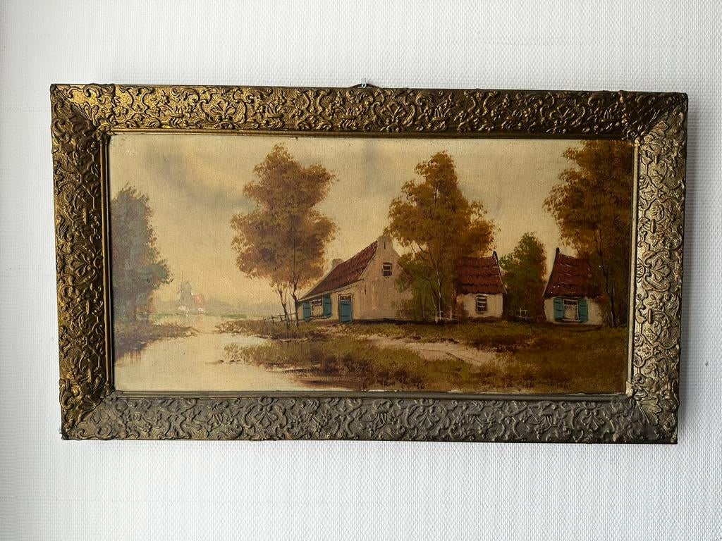 Schilderij boerderijtje aan het water, Ophalen