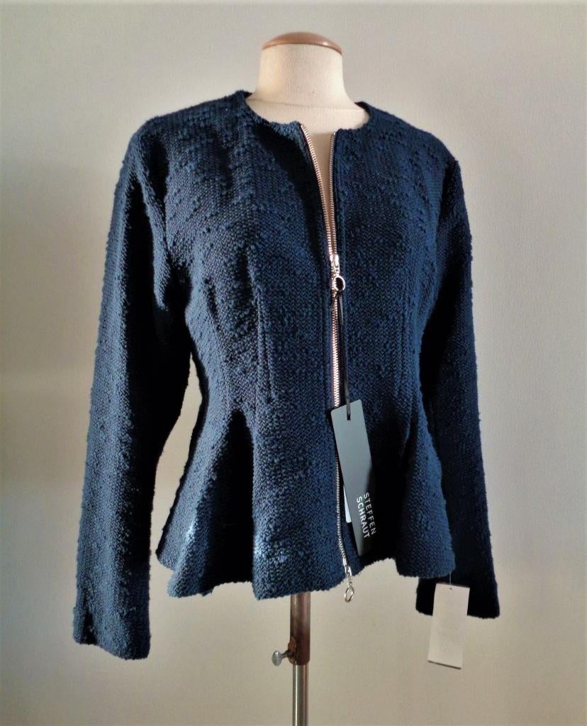 Steffen Schraut boucle jasje, maat 40 NIEUW met kaartjes, Maat 38/40 (M), Blauw, Steffen Schraut, Nieuw