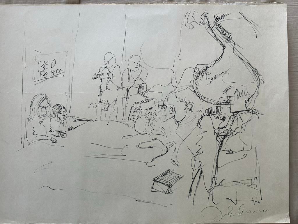 John Lennon litho print Bed- In Amsterdam, Ophalen of Verzenden
