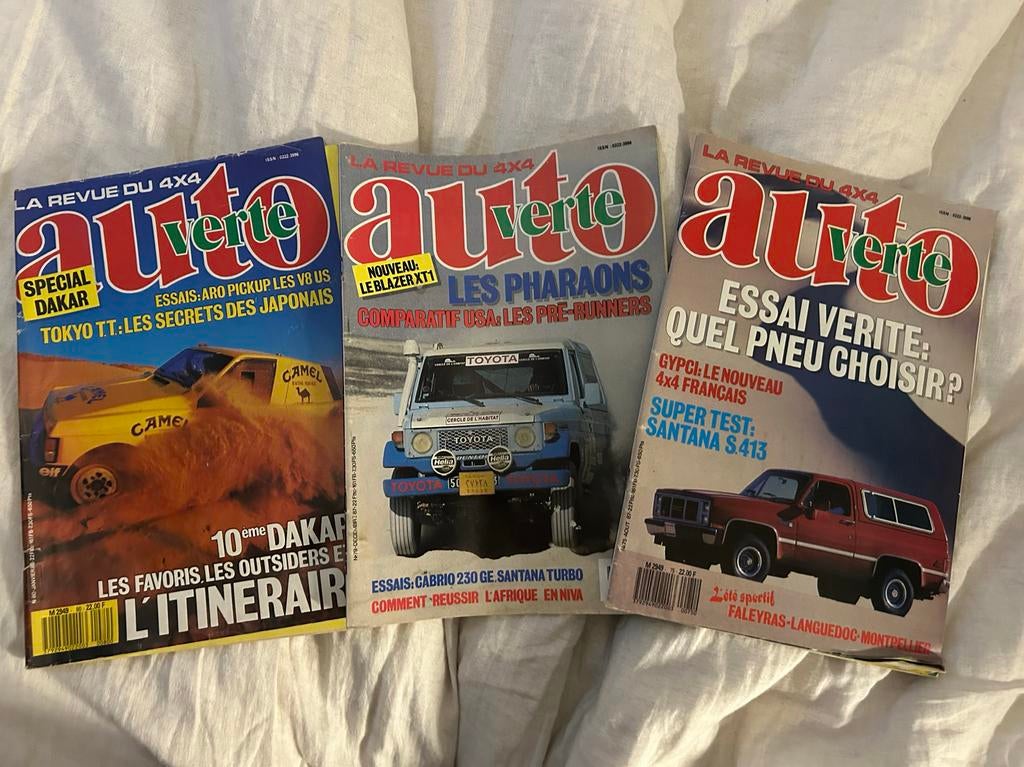 3 Franse Auto Magazine Auto Verte Parijs Dakar, Boeken, Ophalen of Verzenden, Gelezen, Algemeen